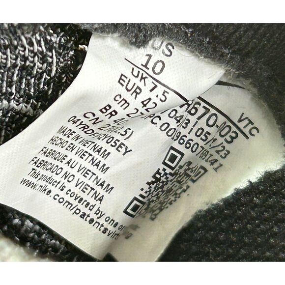 Nike Infinity Run Black White Oreo Athletic Running Shoes Womens Size 10 - Picture 7 of 8